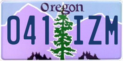 OR license plate 041IZM