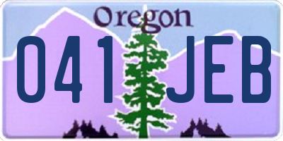 OR license plate 041JEB