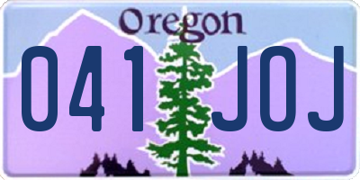 OR license plate 041JOJ