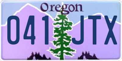 OR license plate 041JTX
