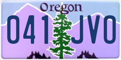 OR license plate 041JVO