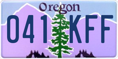 OR license plate 041KFF
