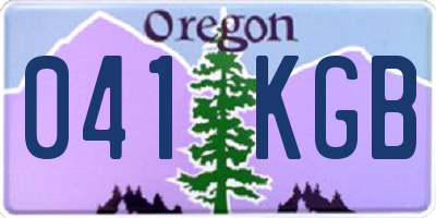 OR license plate 041KGB