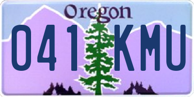 OR license plate 041KMU