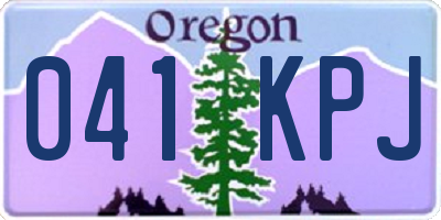 OR license plate 041KPJ