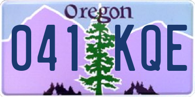 OR license plate 041KQE
