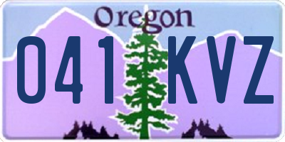 OR license plate 041KVZ