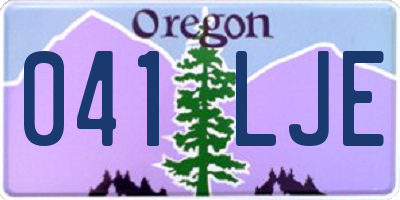 OR license plate 041LJE