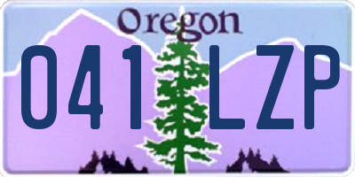 OR license plate 041LZP