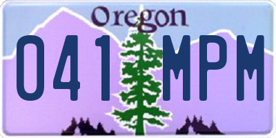 OR license plate 041MPM