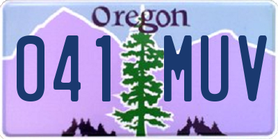 OR license plate 041MUV