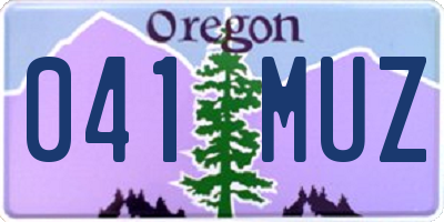 OR license plate 041MUZ