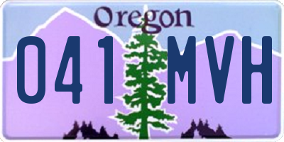 OR license plate 041MVH