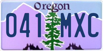 OR license plate 041MXC