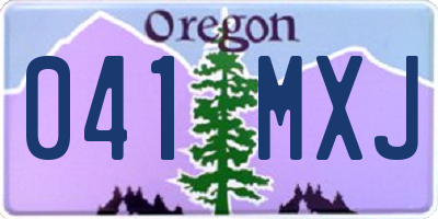 OR license plate 041MXJ