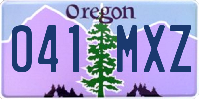 OR license plate 041MXZ