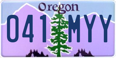 OR license plate 041MYY