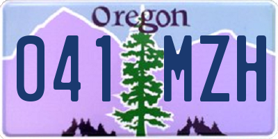 OR license plate 041MZH
