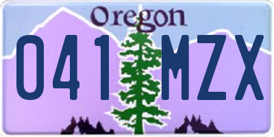 OR license plate 041MZX