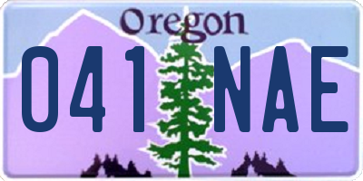 OR license plate 041NAE