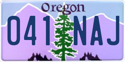 OR license plate 041NAJ