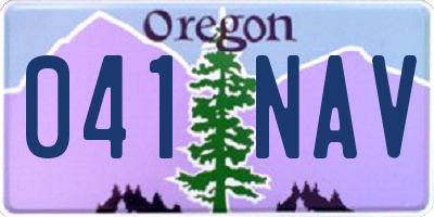 OR license plate 041NAV