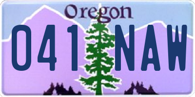 OR license plate 041NAW