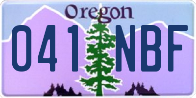 OR license plate 041NBF