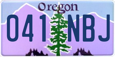 OR license plate 041NBJ