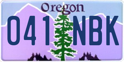 OR license plate 041NBK