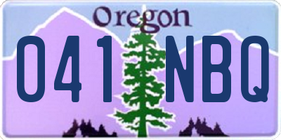 OR license plate 041NBQ