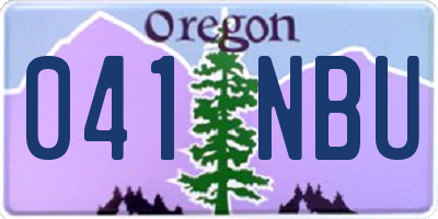 OR license plate 041NBU