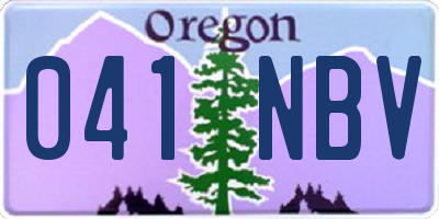 OR license plate 041NBV