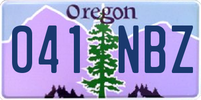 OR license plate 041NBZ