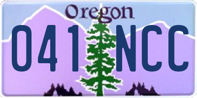 OR license plate 041NCC