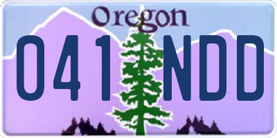 OR license plate 041NDD