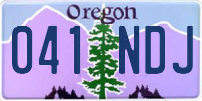 OR license plate 041NDJ