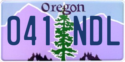 OR license plate 041NDL