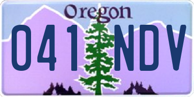 OR license plate 041NDV