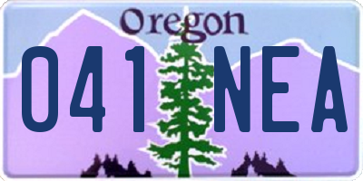 OR license plate 041NEA