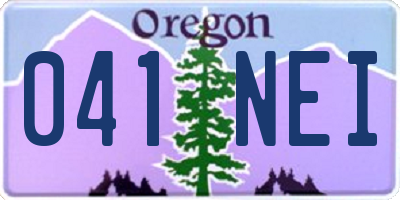 OR license plate 041NEI