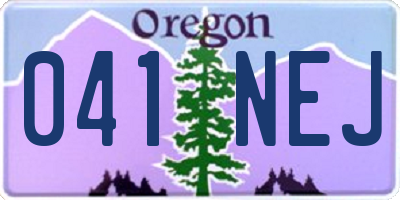 OR license plate 041NEJ