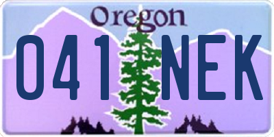OR license plate 041NEK