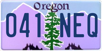 OR license plate 041NEQ