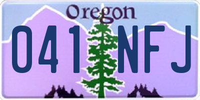OR license plate 041NFJ