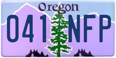 OR license plate 041NFP