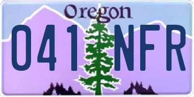 OR license plate 041NFR