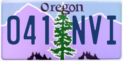 OR license plate 041NVI