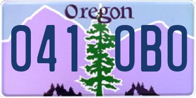 OR license plate 041OBO