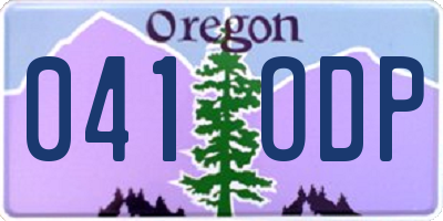 OR license plate 041ODP